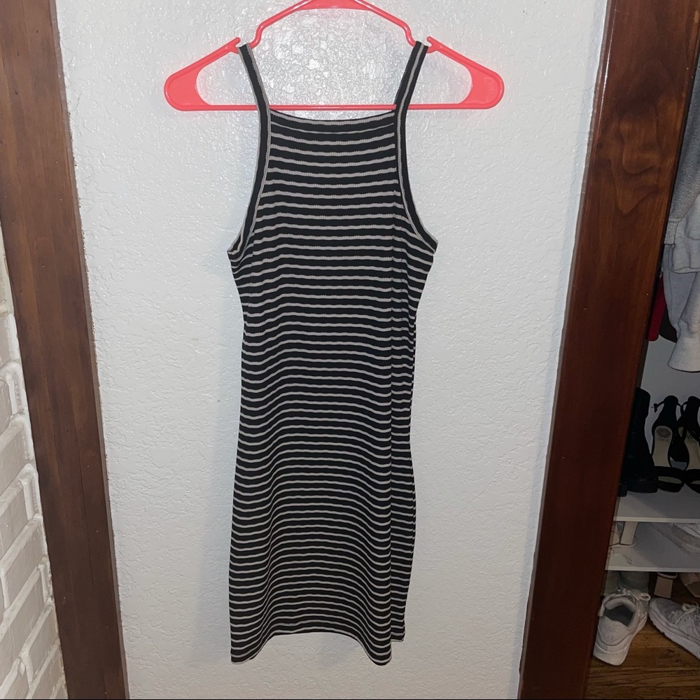 Black & White striped Tank Mini Dress.
